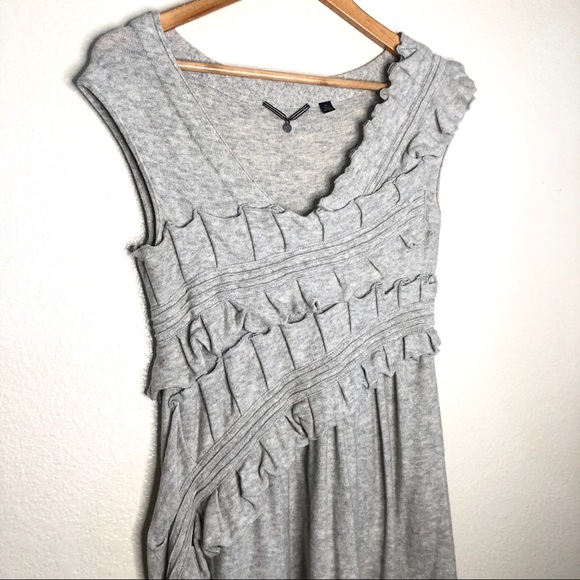 Anthro Knitted & Knotted Whirling Ruffle Dress XS - Picture 2 of 8